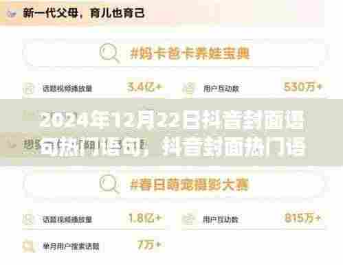 揭秘抖音封面热门语句背后的故事，回响与影响在2024年12月22日的显现