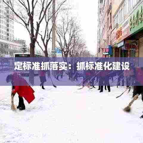 定标准抓落实：抓标准化建设 