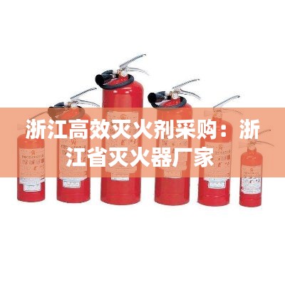 浙江高效灭火剂采购：浙江省灭火器厂家 