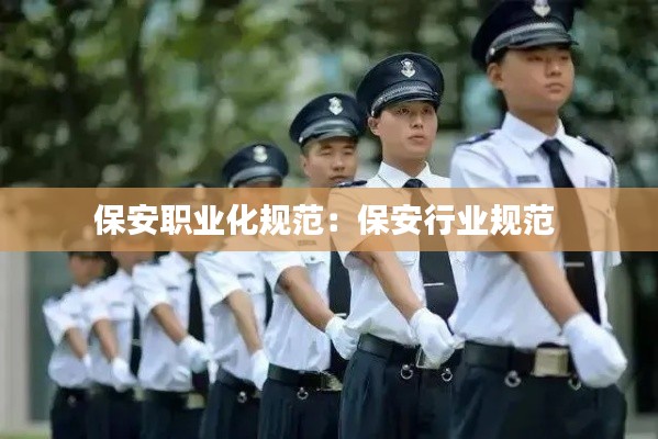 保安职业化规范:保安行业规范