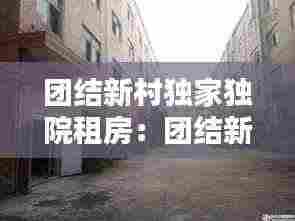 团结新村独家独院租房:团结新村哪年建成的