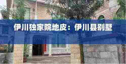 伊川独家院地皮:伊川县别墅