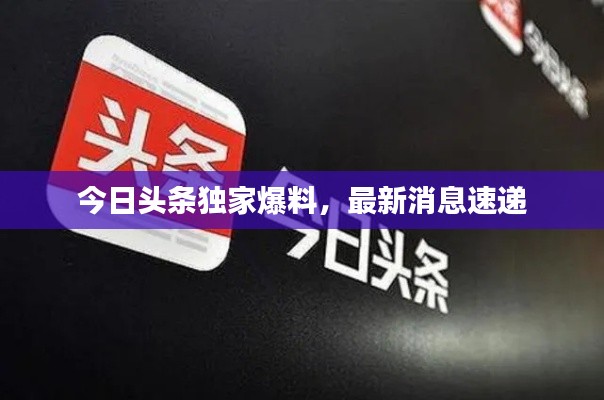 今日头条独家爆料,最新消息速递